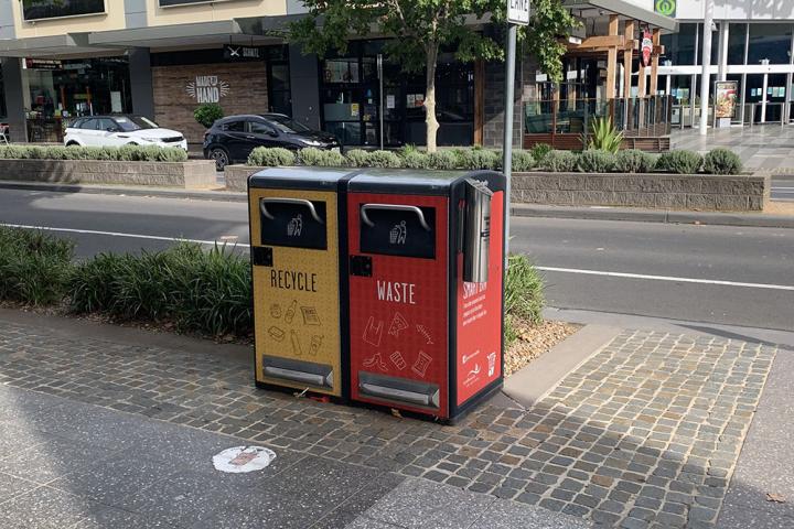 Smart bin installed in town centre